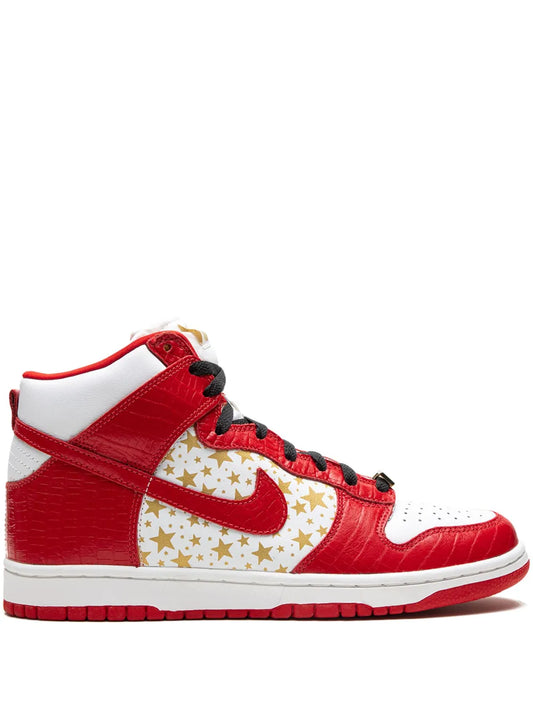 Nike x Supreme SB Dunk High Pro "Red Stars" sneakers
