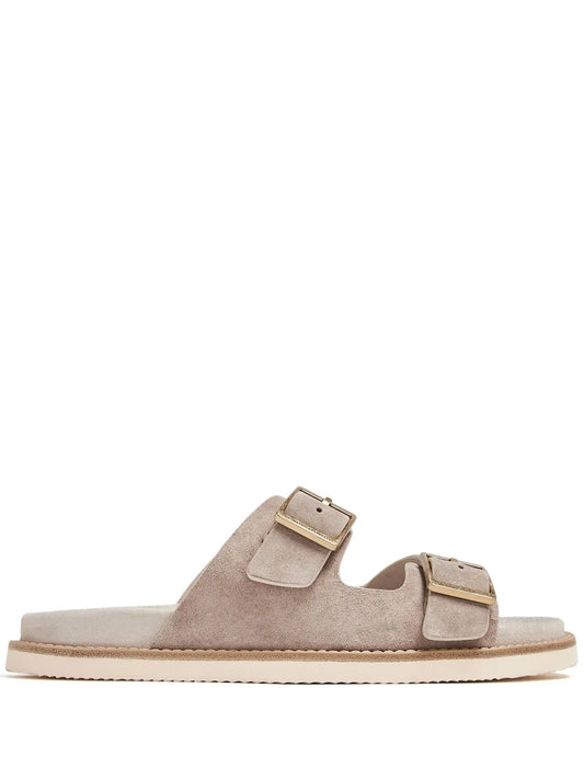 Brunello Cucinelli buckled suede sandals