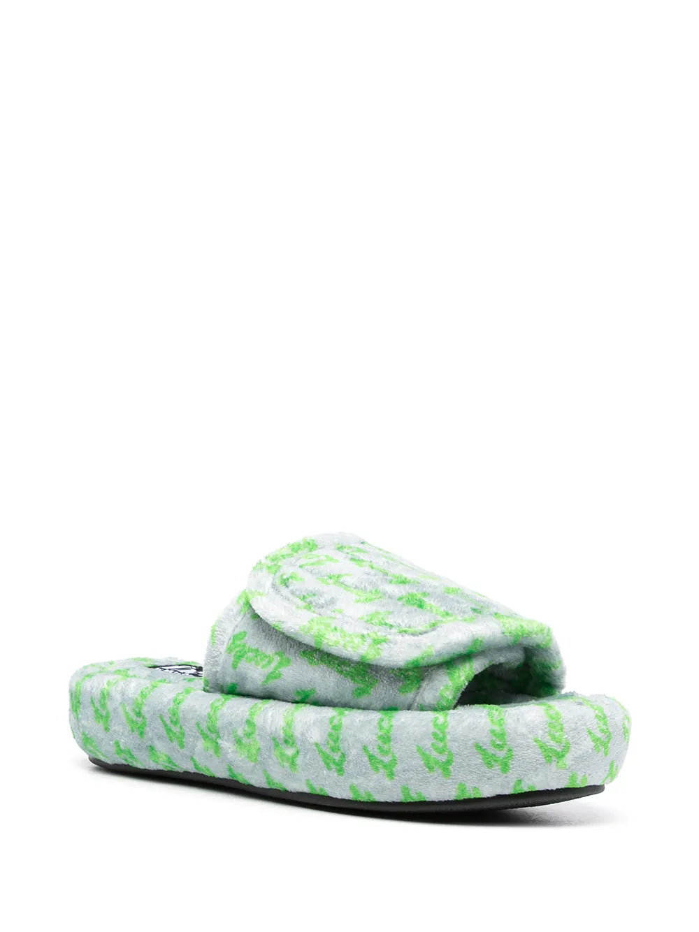 Natasha Zinko Lucky touch-strap slides