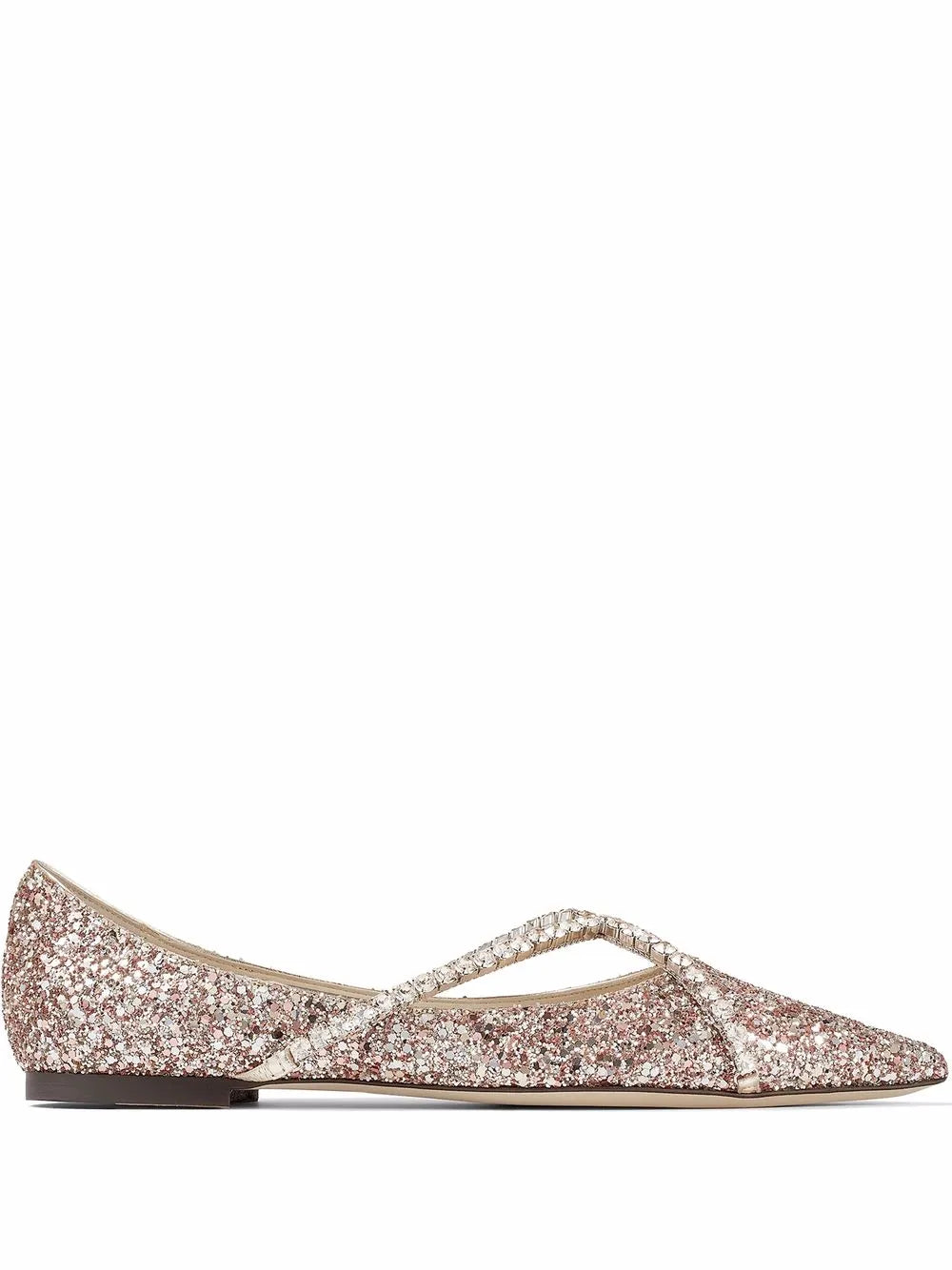 Jimmy Choo Genevi crystal-embellished ballerina shoes
