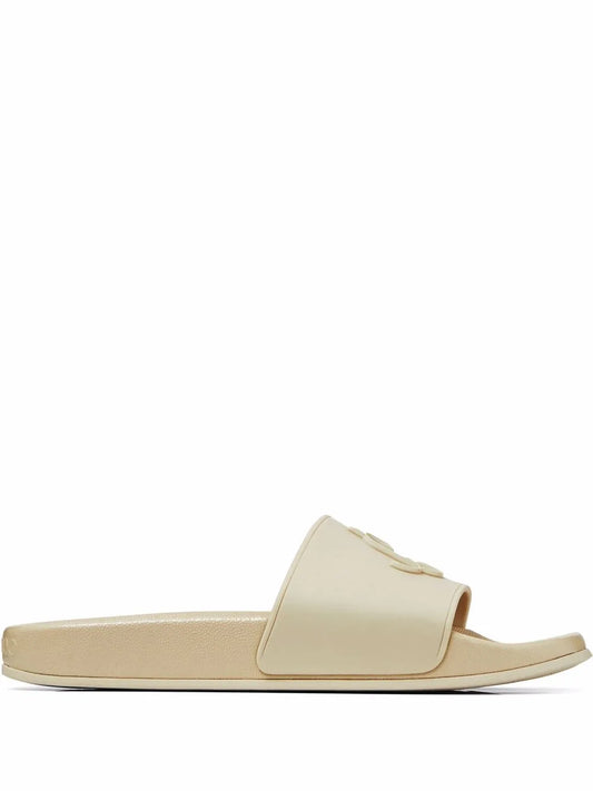Jimmy Choo Port logo-plaque slides