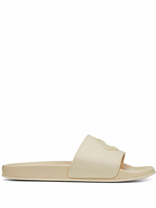 Jimmy Choo Port logo-plaque slides