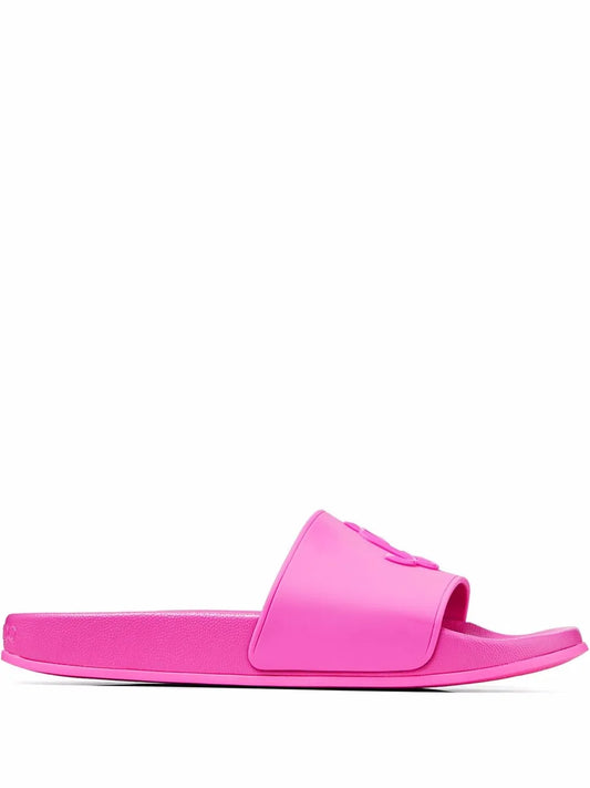 Jimmy Choo Port logo-appliqué slides