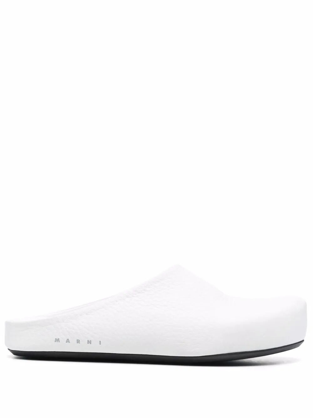 Marni logo-letter pebble-effect clog slippers