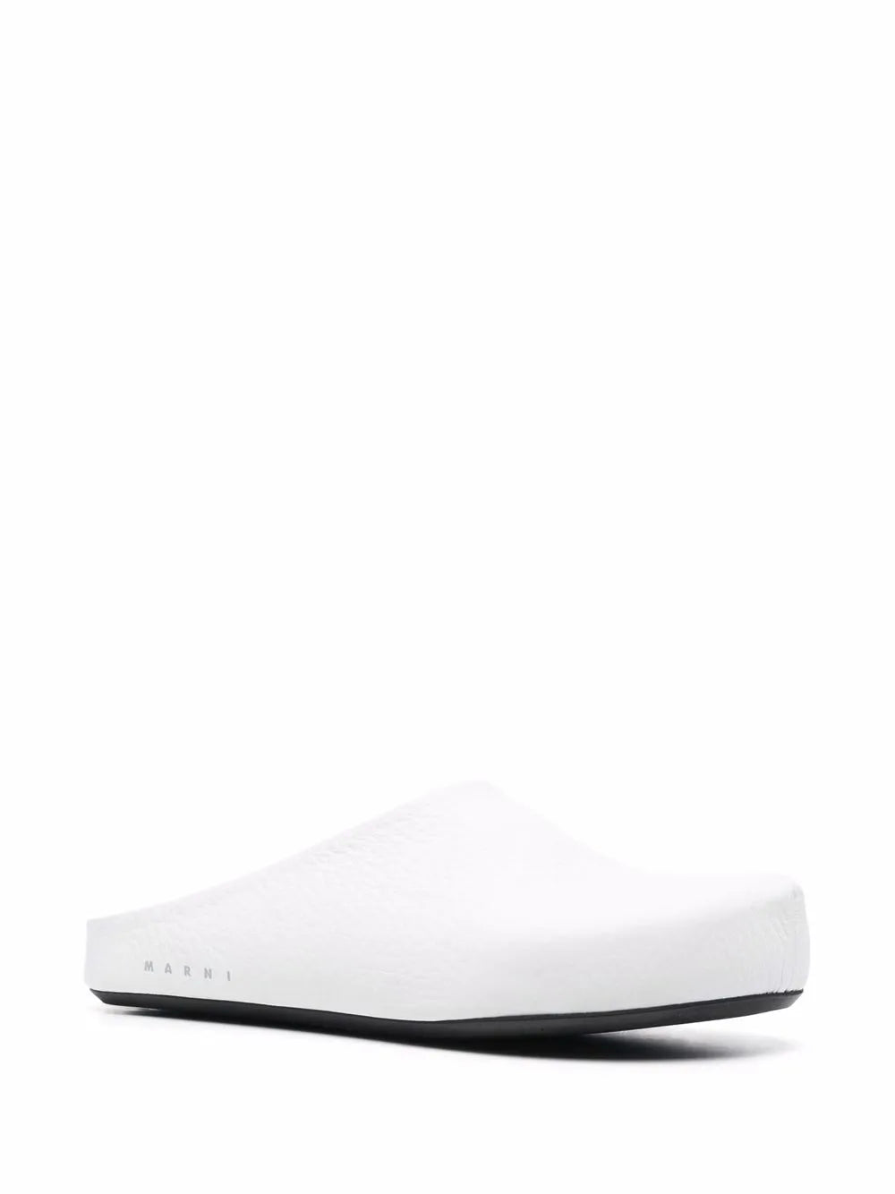 Marni logo-letter pebble-effect clog slippers