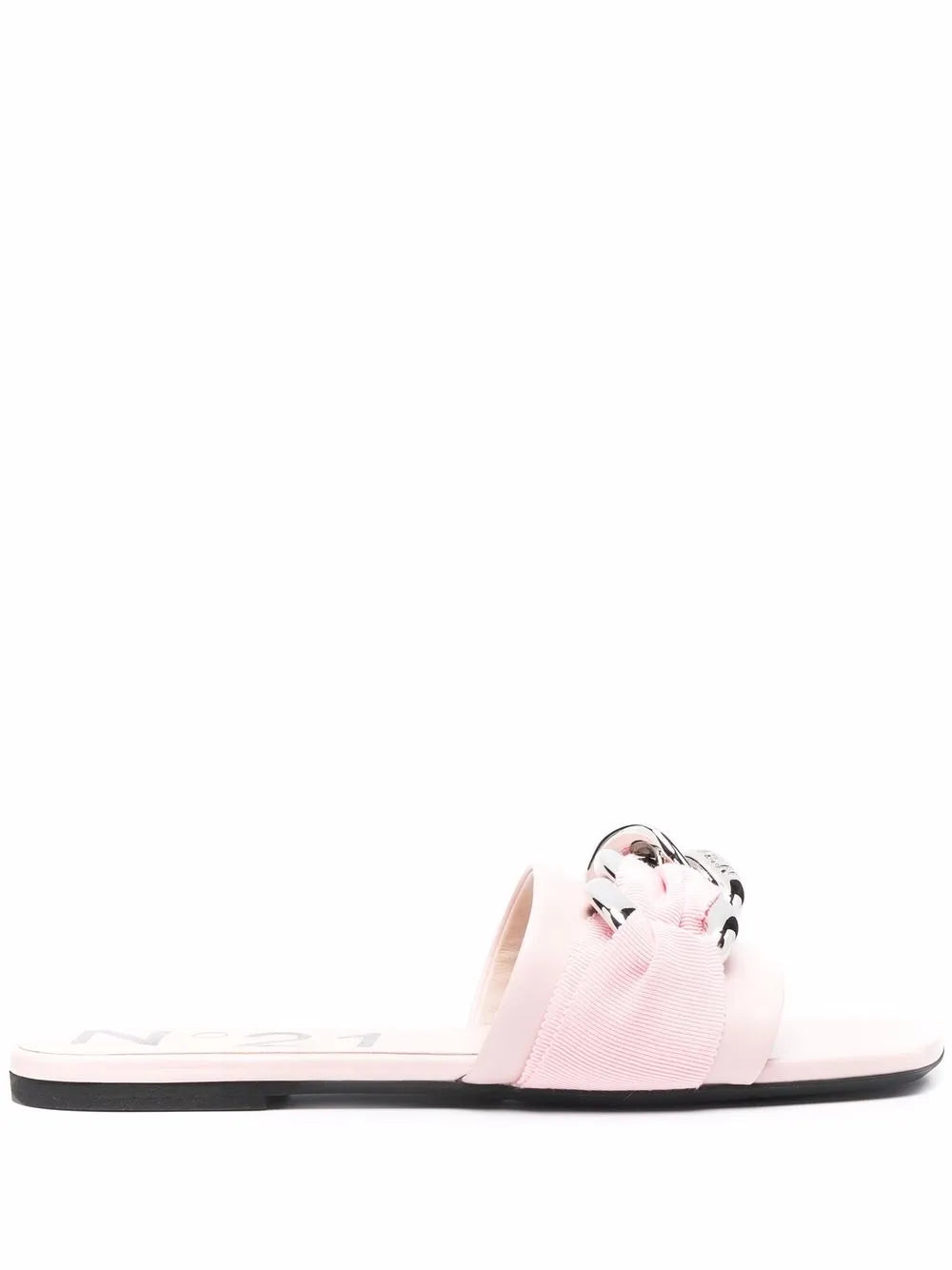 Nº21 chain-detail slip-on sandals