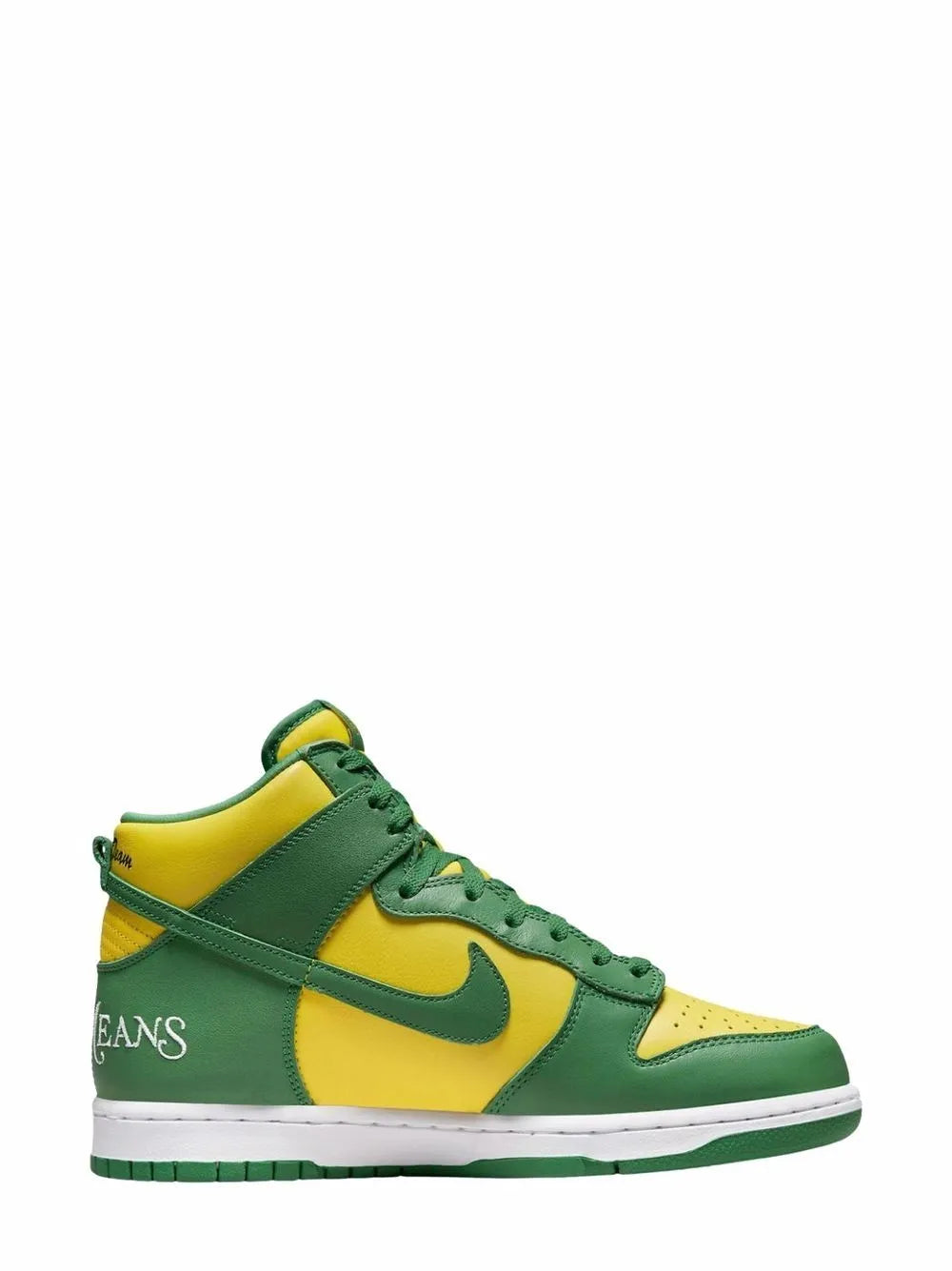 Nike x Supreme SB Dunk High "By Any Means - Green/Yellow" sneakers