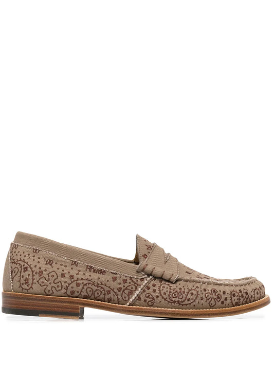 RHUDE bandana-print low-heel loafers