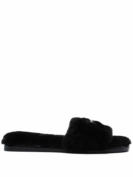 Tory Burch jeweled shearling slides