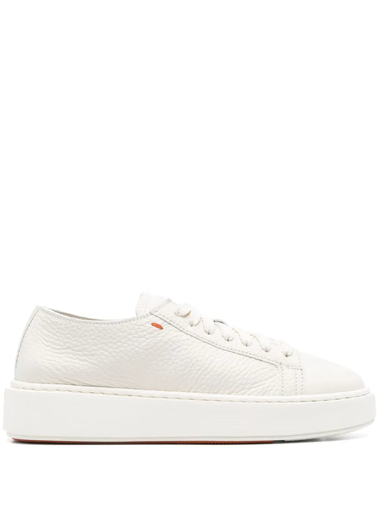 Santoni leather lace up sneakers