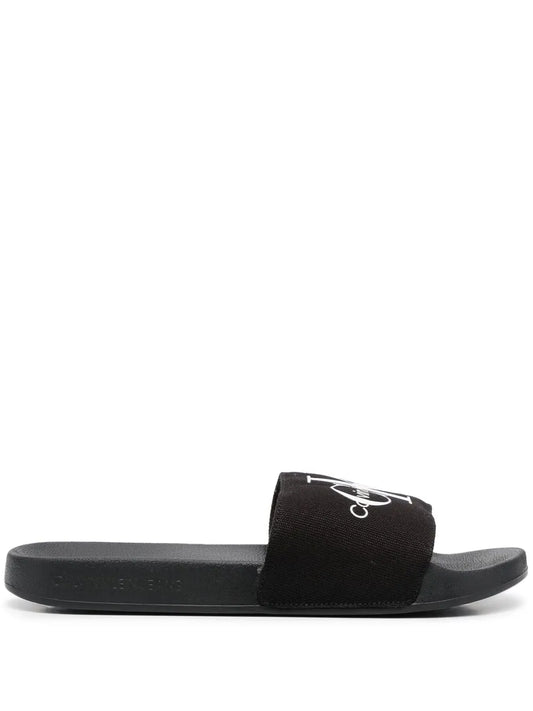 Calvin Klein logo-print moulded slides