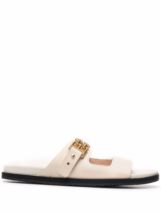 Bally logo-plaque leather slides