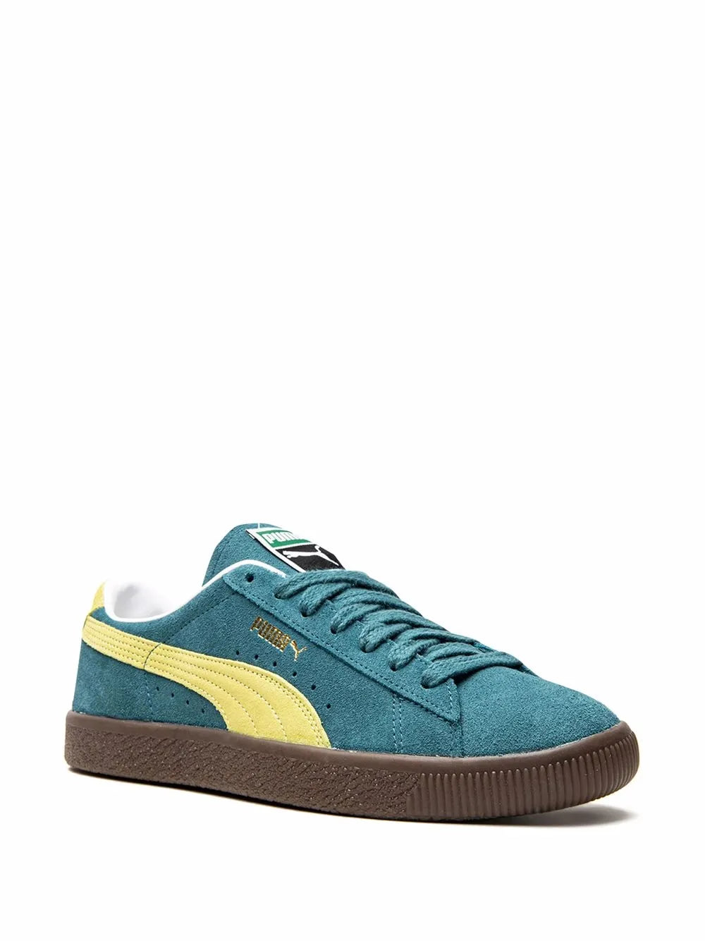 PUMA Suede VTG "Blue Coral/Yellow Alert" sneakers