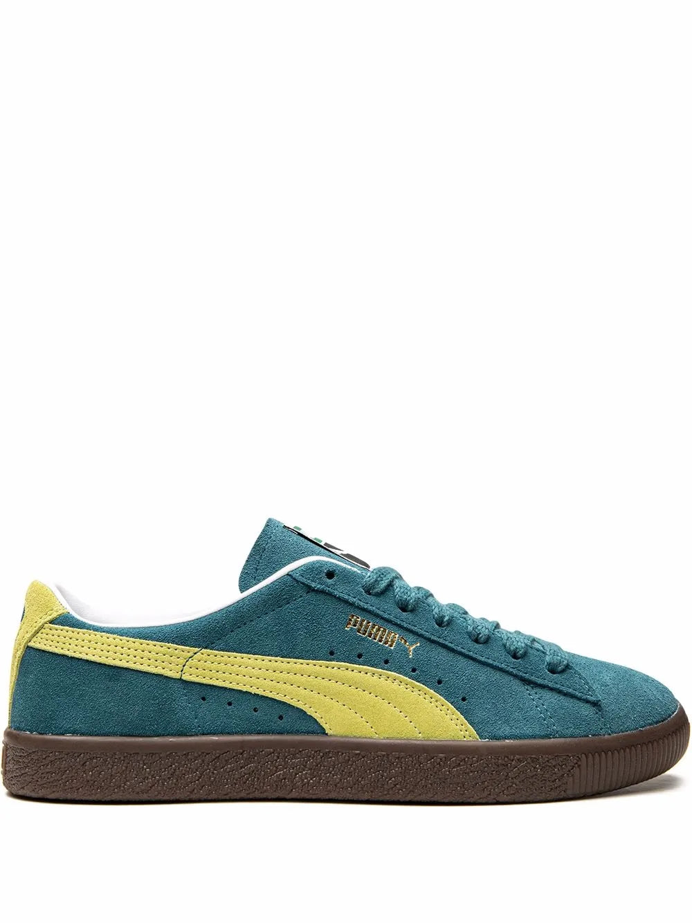 PUMA Suede VTG "Blue Coral/Yellow Alert" sneakers
