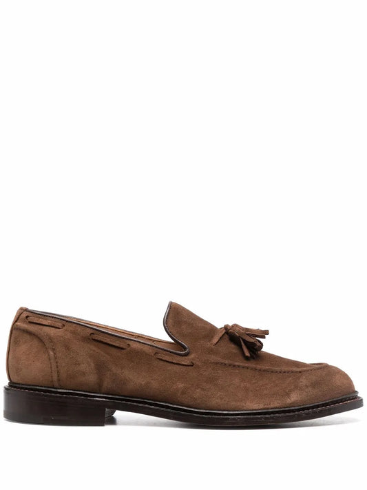 Tricker's tassel-detail suede loafers