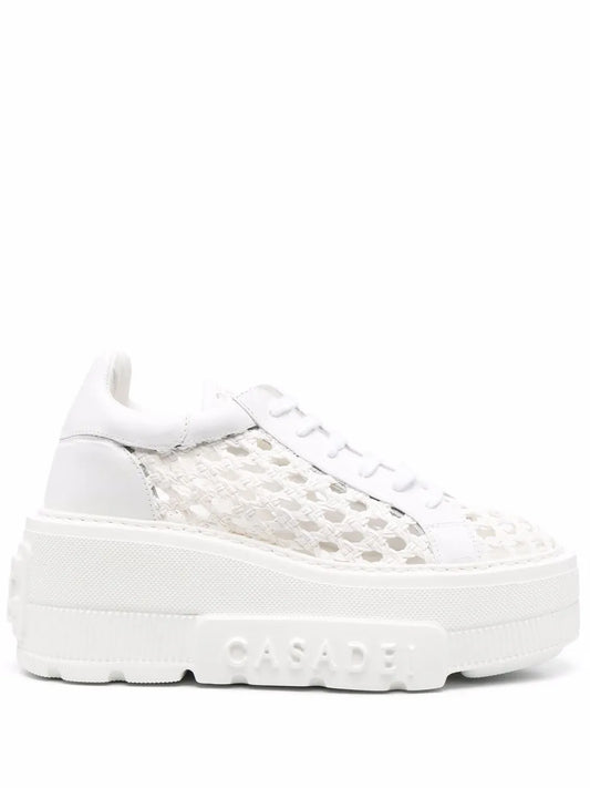 Casadei woven platform sneakers