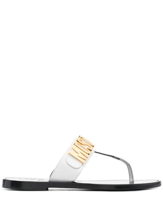 Moschino logo-lettering flip-flops