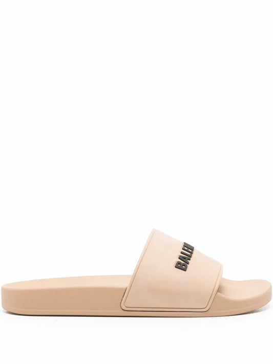 Balenciaga logo-embossed pool slides