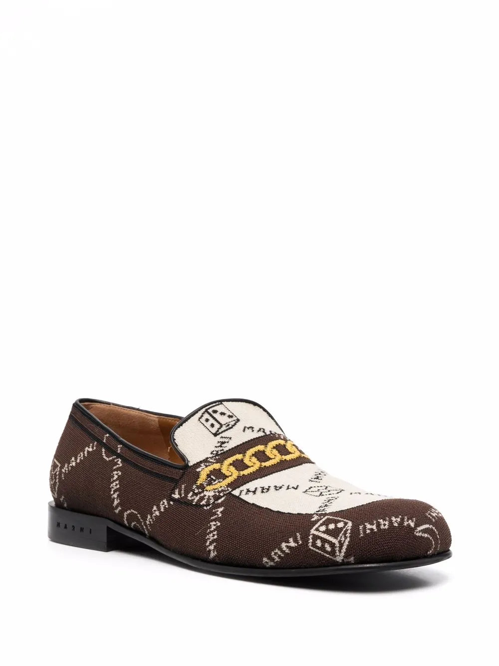 Marni monogram-knit loafers
