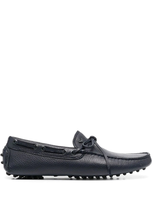 Emporio Armani bow-detail leather loafers 