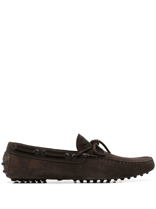 Emporio Armani lace-up leather boat shoes 