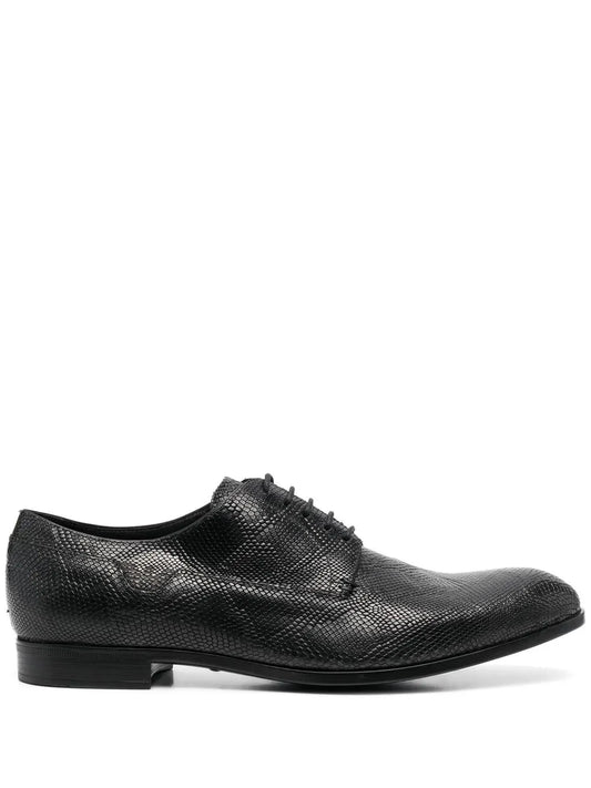Emporio Armani snakeskin-effect leather Derby shoes 