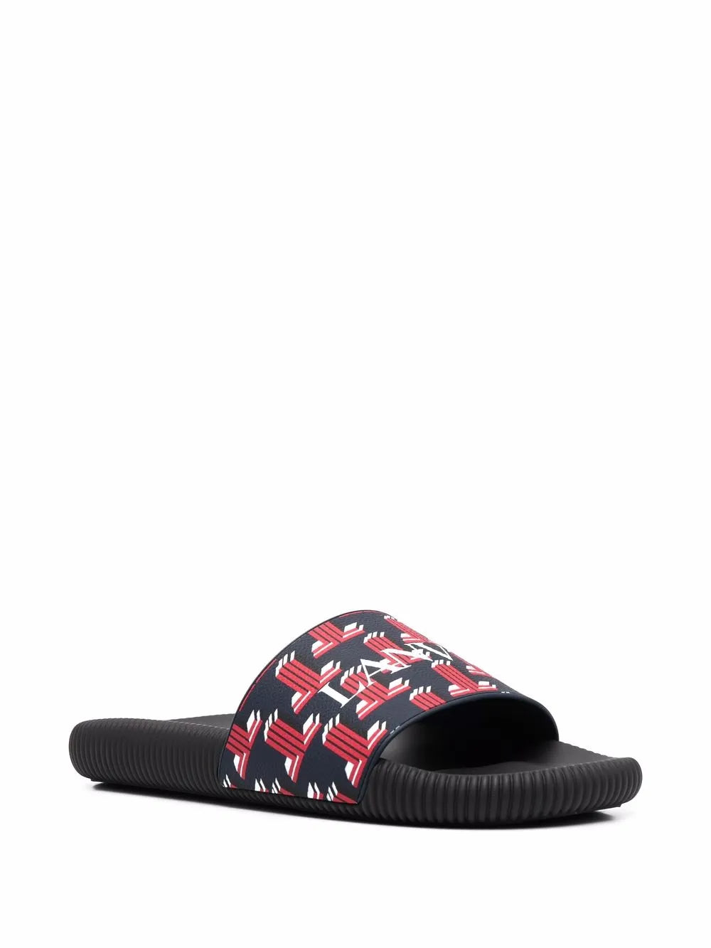 Lanvin monogram logo-print open-toe slides