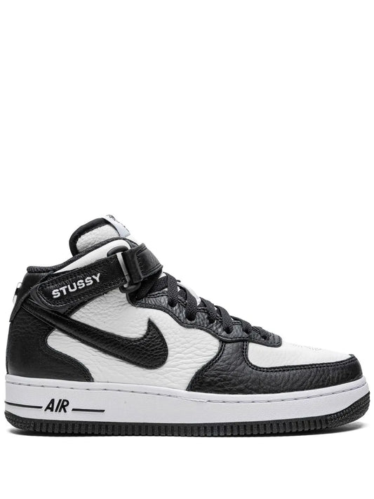 Nike x Stüssy Air Force 1 Mid "Light Bone Black" sneakers