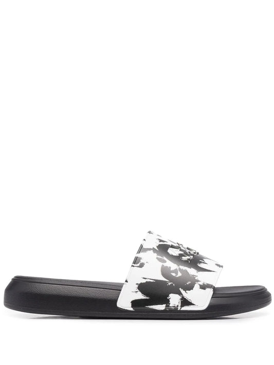 Alexander McQueen Graffiti paint splatter slides
