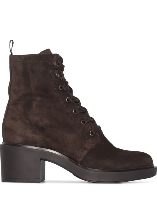 Gianvito Rossi Foster 45mm suede lace-up boots