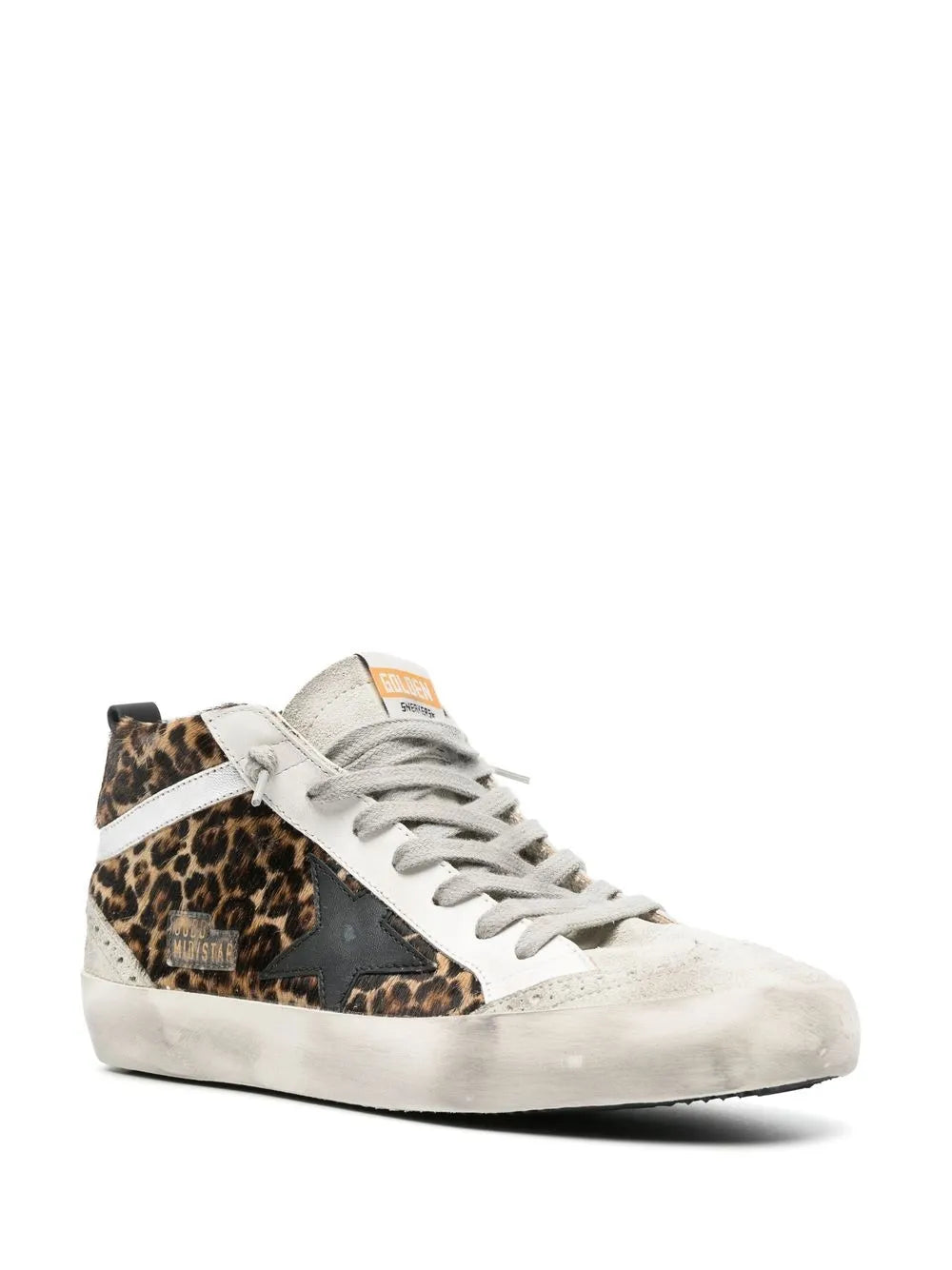 Golden Goose Mid Star leopard print sneakers