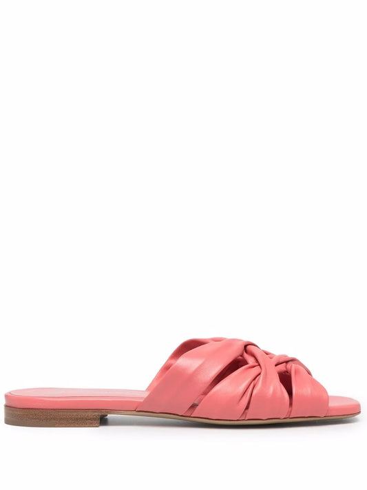 Emporio Armani flat leather slides 