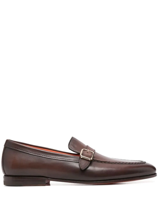 Santoni buckle detail loafers