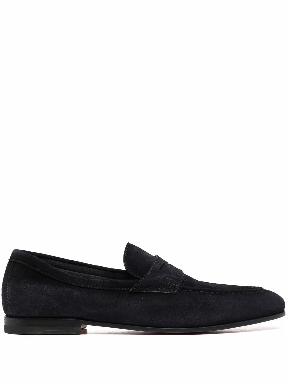 Santoni stitched slip on loafers
