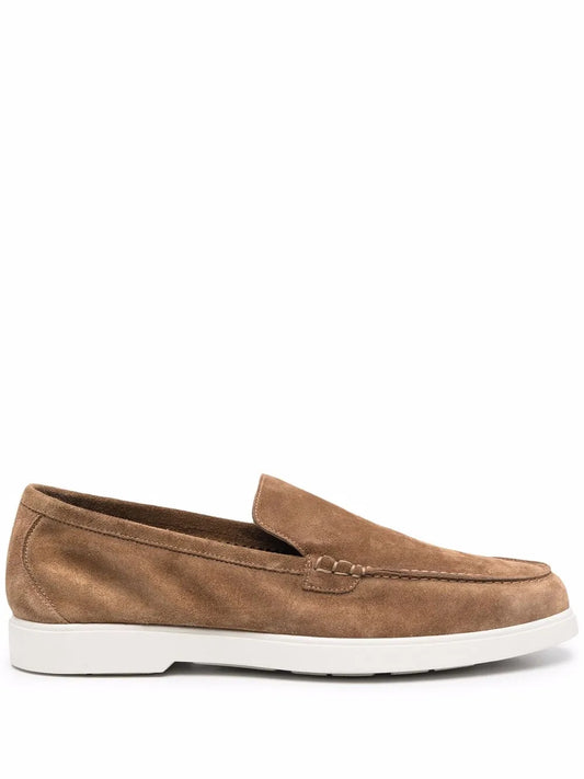 Moorer suede slip-on loafers