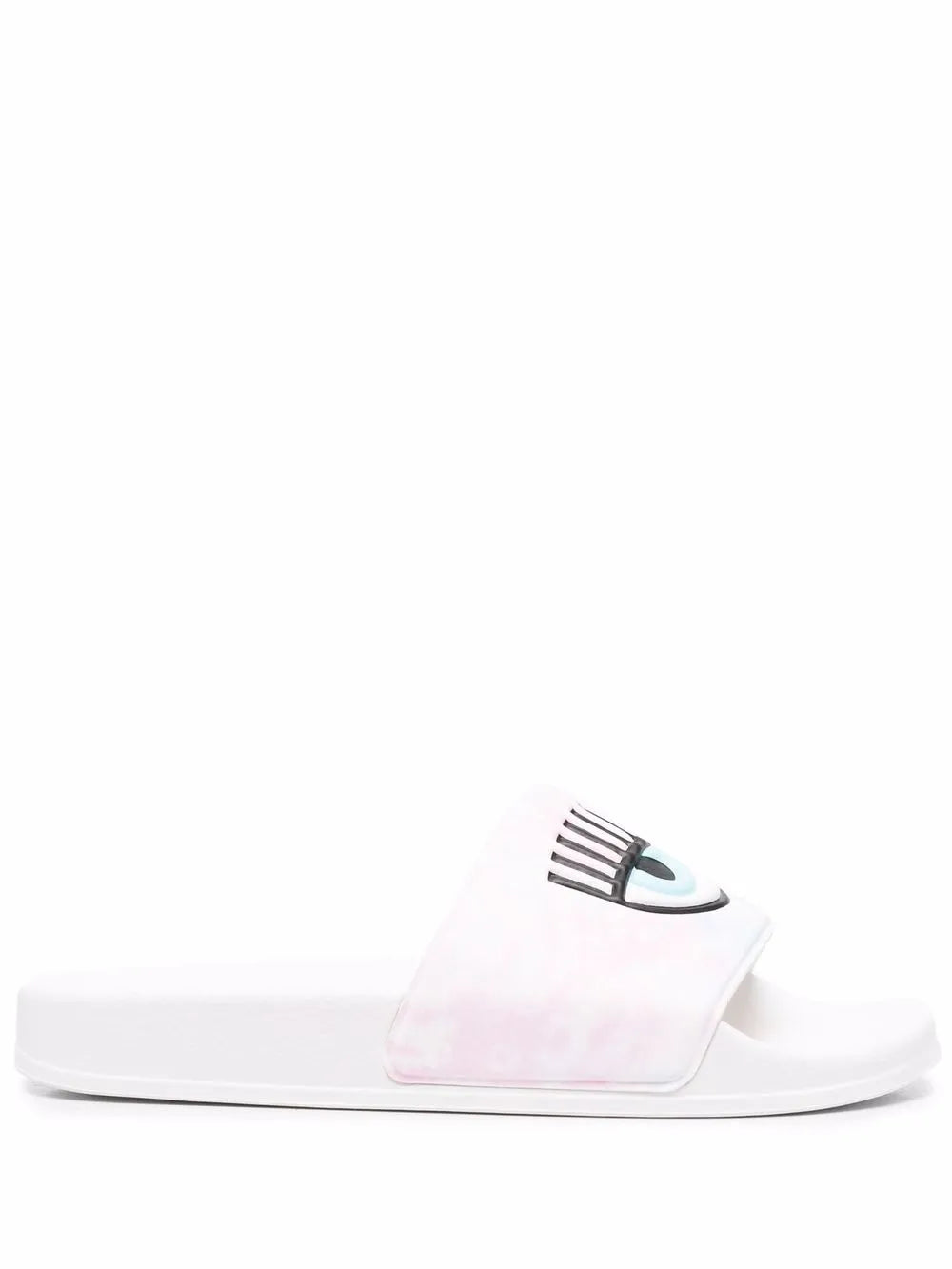 Chiara Ferragni logo-print flat slides