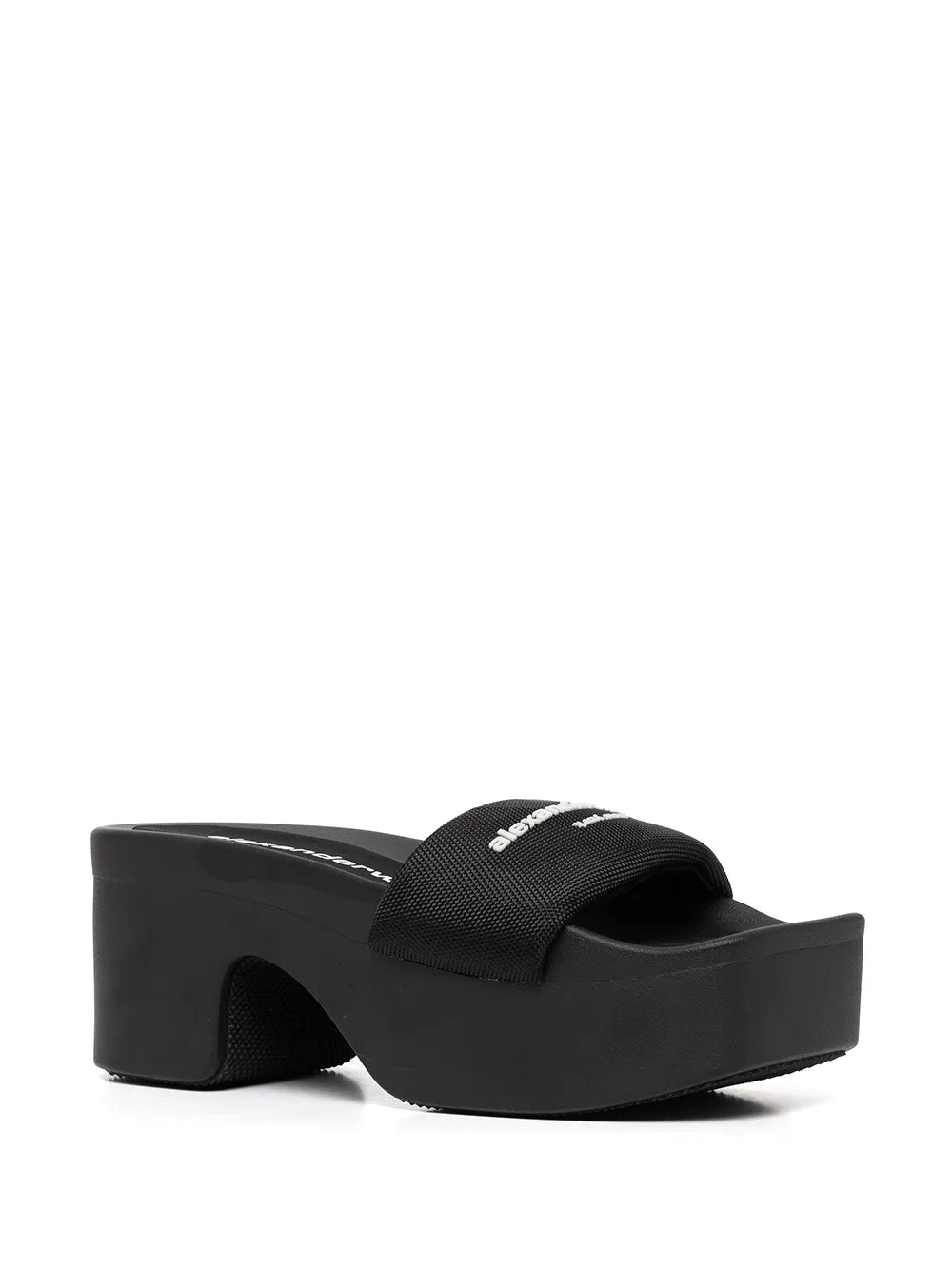 Alexander Wang logo-print strap slides