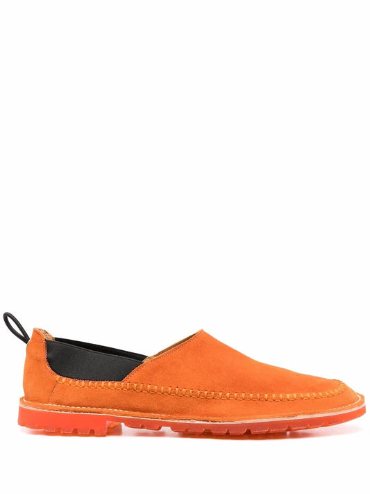 Premiata elasticated-panels leather loafers