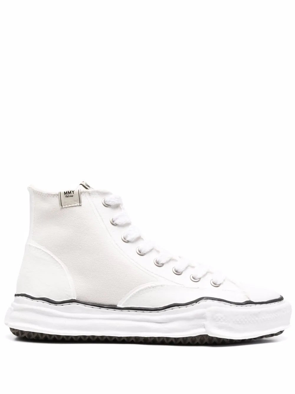 Maison MIHARA YASUHIRO high-top raw-cut sneakers