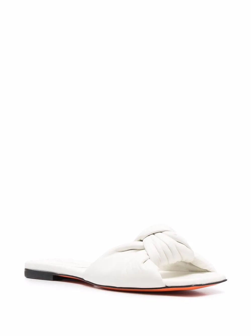 Santoni knot-strap leather slide sandals