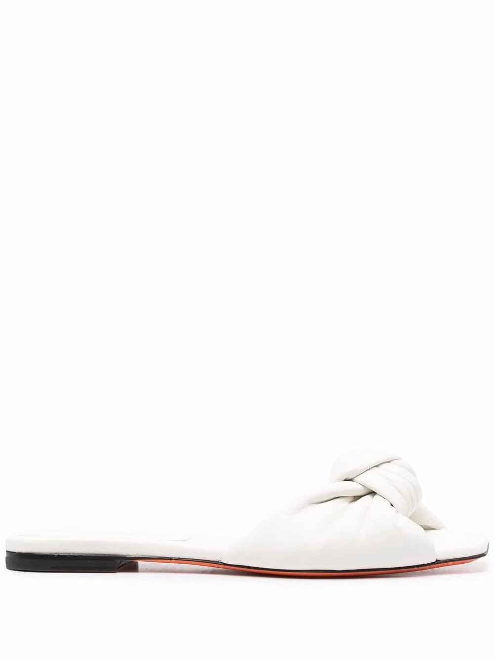 Santoni knot-strap leather slide sandals