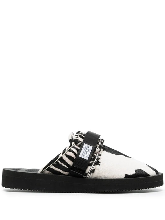 Suicoke mix-print calf hair sandals
