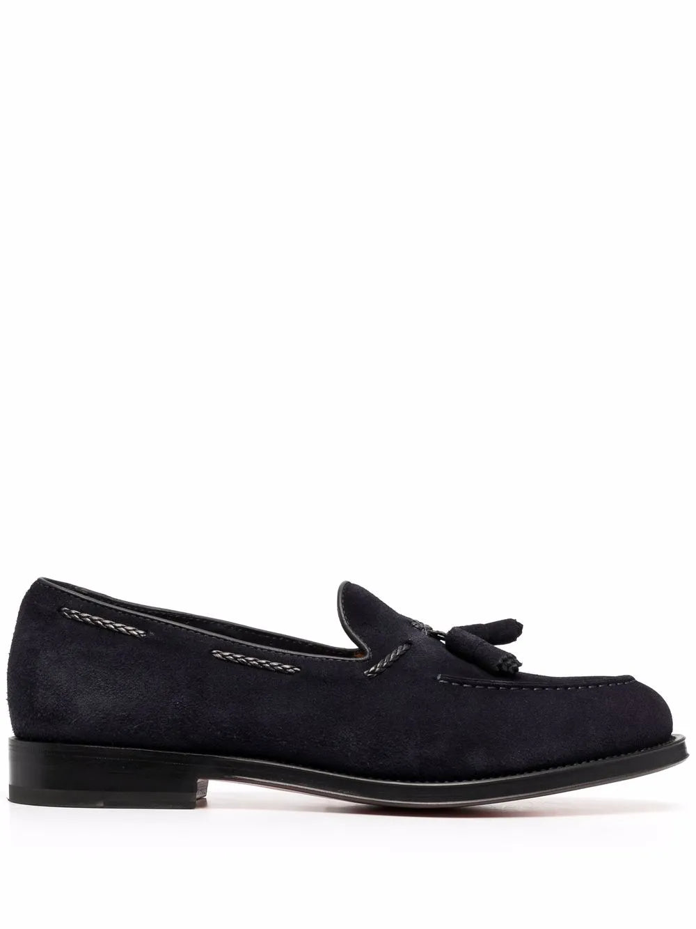 Santoni tassel-detail suede loafers