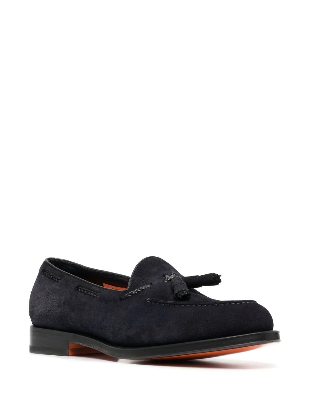 Santoni tassel-detail suede loafers