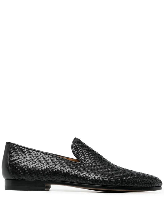 Magnanni interwoven leather loafers