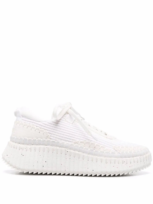 Chloé Nama whipstitch-trim sneakers