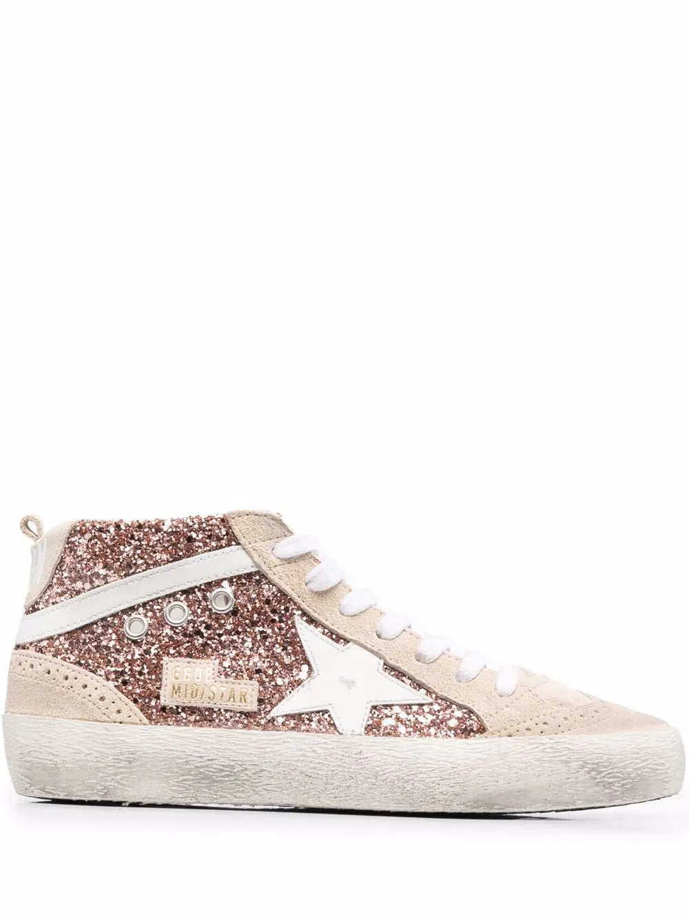 Golden Goose Mid Star glitter sneakers