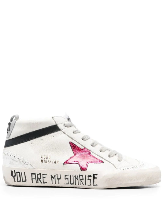 Golden Goose star-patch hi-top sneakers