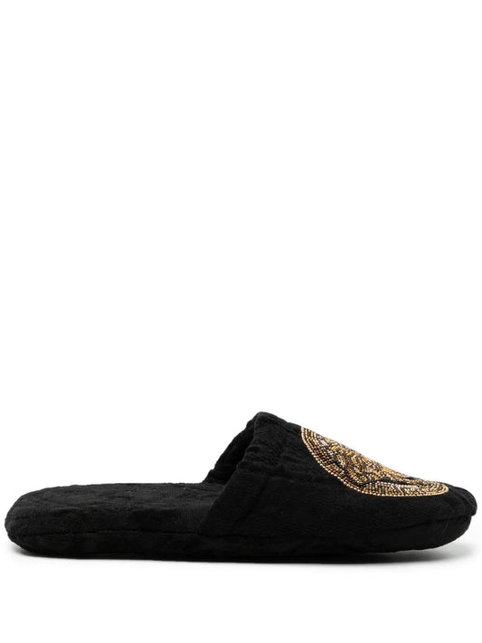 Versace Medusa studded slippers