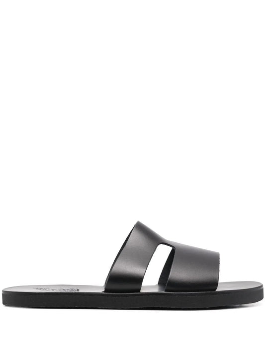 Ancient Greek Sandals Apteros cut-out leather slides